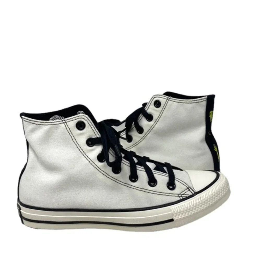 Converse Ctas High Top Sneakers Women Canvas White Black Custom A05960C-WWBLWBLG - Picture 8 of 10